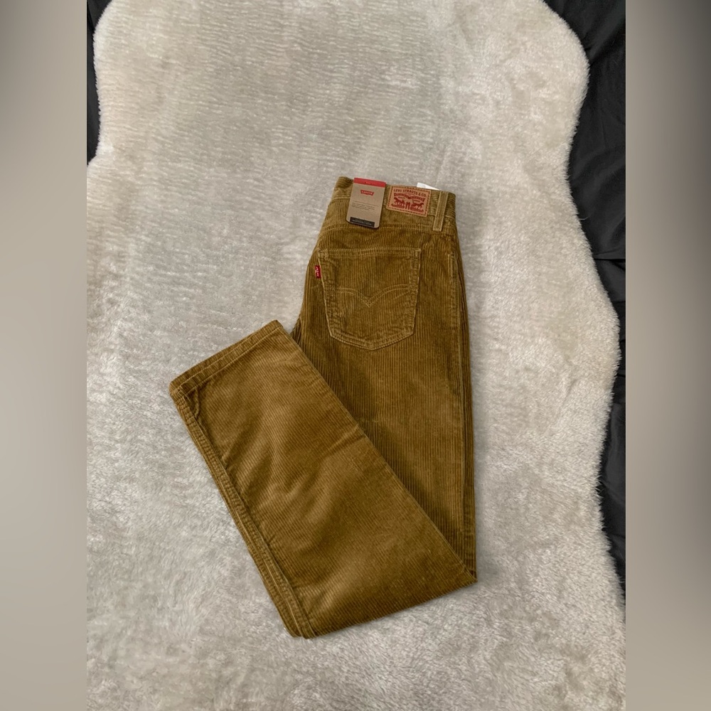 New Levi’s Straight Leg‎ Y2K Style Corduroy Tan Pants Size 29x30 NWT